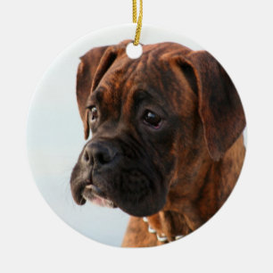 Boxer puppy ornament