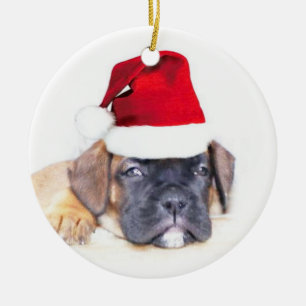Boxer puppy ornament