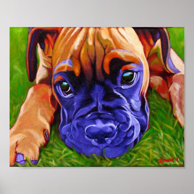 Boxer Puppy Poster (Front)