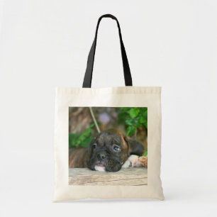 Boxer puppy tote bag