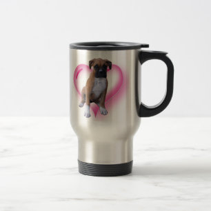 Boxer puppy travel mug