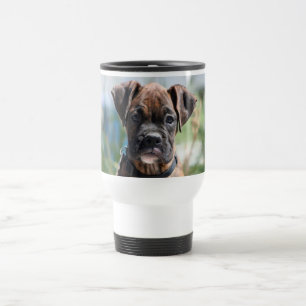 Boxer puppy travel mug
