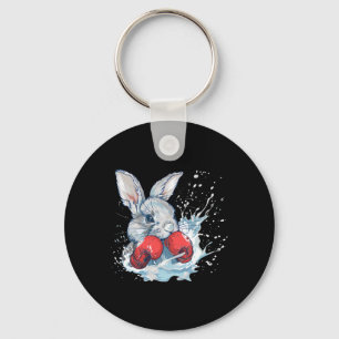 Boxer Rabbit With Boxing Gloves Kickboxing Funny B Key Ring