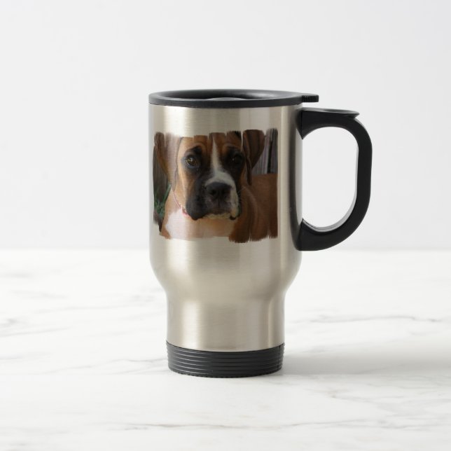 Boxer Rescue Stainless Steel Travel Mug (Right)