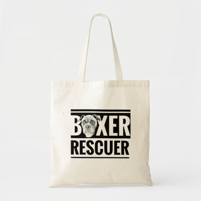 Boxer Rescuer Tote Bag (Front)