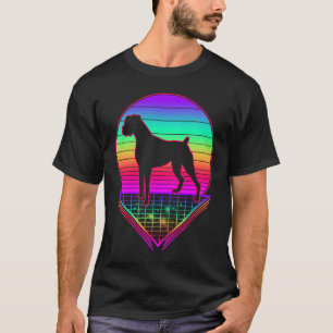 Boxer Retro Vintage 80s  Dog T-Shirt