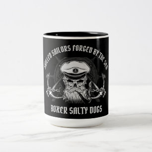BOXER SALTY DOGS Two-Tone COFFEE MUG