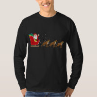 Boxer Santa Christmas Sleigh - Funny Boxer Dog Xma