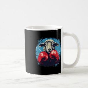 Boxer Sheep With Boxing Gloves Kickboxing Funny Bo Coffee Mug