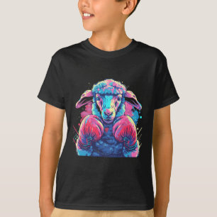 Boxer Sheep With Boxing Gloves Kickboxing Funny Bo T-Shirt