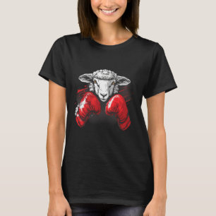 Boxer Sheep With Boxing Gloves Kickboxing Funny Bo T-Shirt