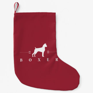 Boxer silhouette -1- small christmas stocking