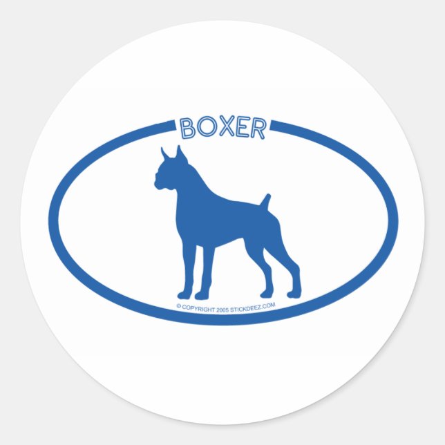 Boxer Silhouette Sticker (Front)