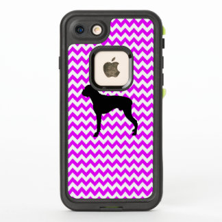 Boxer Silhouette Vivid Pink Chevron