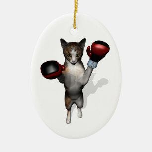 Boxer Tabby Ceramic Tree Decoration