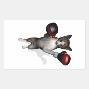 Boxer Tabby Rectangular Sticker