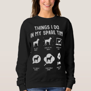Boxer Things Do Spare Time Dog Mum Dad Sweatshirt