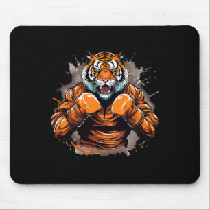 Boxer Tiger Funny Boxing Tiger Graphic Men Women K Mouse Mat
