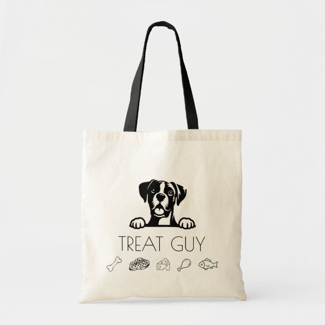 Boxer "Treat Guy" Tote Bag (Front)
