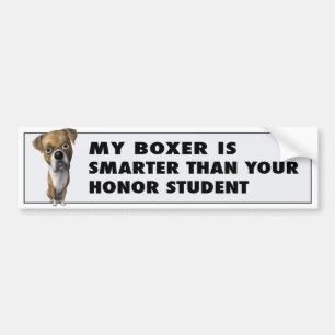 Boxer (Uncropped) Honour BOX1 Bumper Sticker