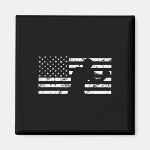 Boxer Usa Flag Boxing Glove Fighter Fight Kickboxi Magnet