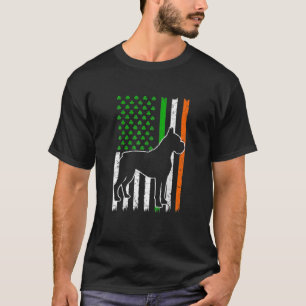 Boxer USA Flag Shamrock Irish St Patricks Day Boxe T-Shirt