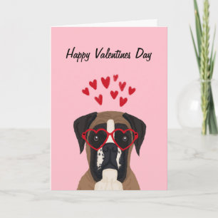 Boxer Valentines Love Dog Card - dog love card