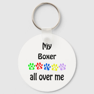 Boxer Walks Design Key Ring