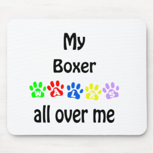 Boxer Walks Design Mouse Mat