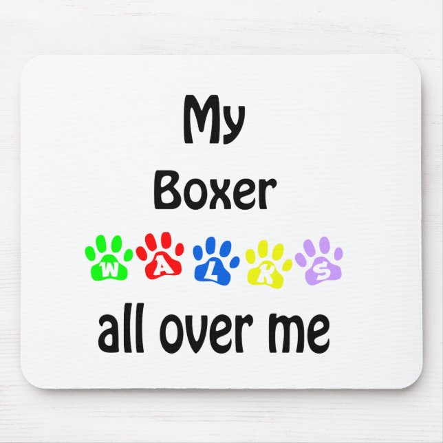 Boxer Walks Design Mouse Mat (Front)