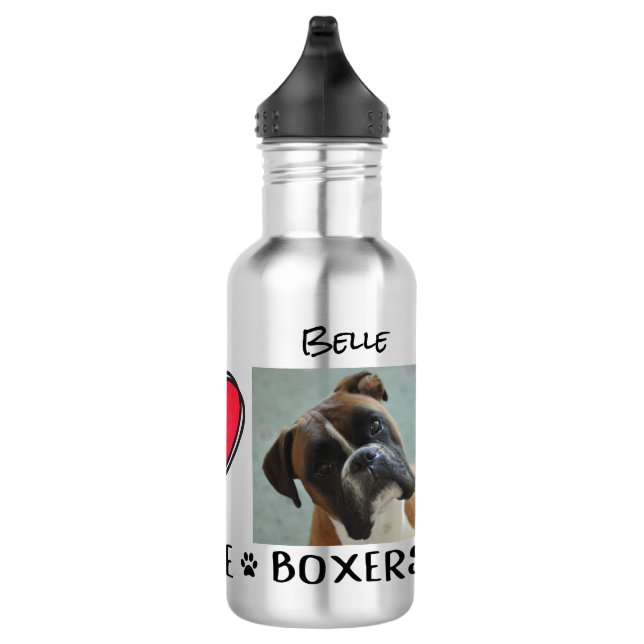 Boxer Water Bottle Dog Lovers (Right)