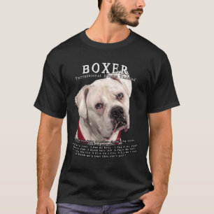 Boxer White Owner  Human Trainer T-Shirt