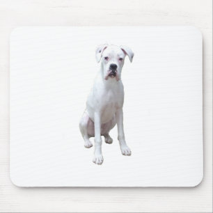 BOXER - White pup.png Mouse Mat