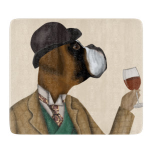 Boxer Wine Snob Cutting Board