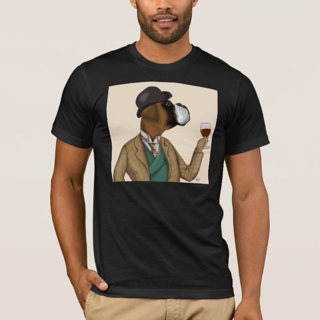 Boxer Wine Snob T-Shirt (Front)