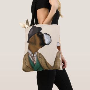 Boxer Wine Snob Tote Bag