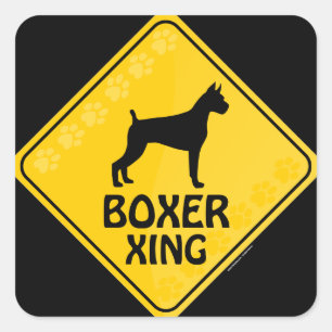 Boxer Xing Square Sticker