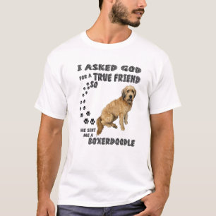 Boxerdoodle Quote Mum, Boxerpoo Dad Print, Boxer P T-Shirt