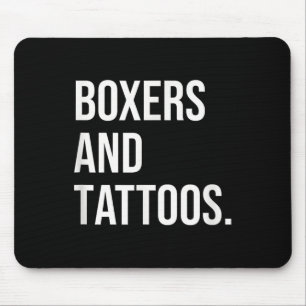 Boxers And Tattoos German Boxer Owner Dog Inked Fu Mouse Mat
