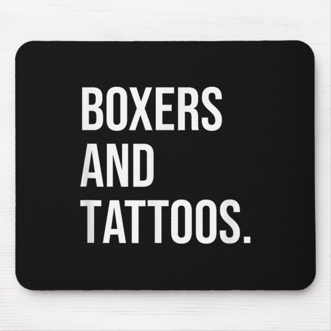 Boxers And Tattoos German Boxer Owner Dog Inked Fu Mouse Mat (Front)