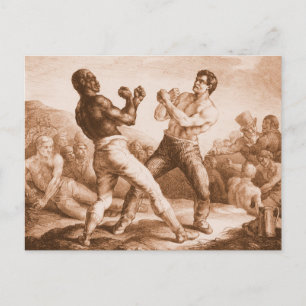Boxers by Gericault Fine Art Lithograph Postcard