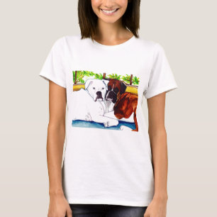 Boxers Fawn and White T-Shirt