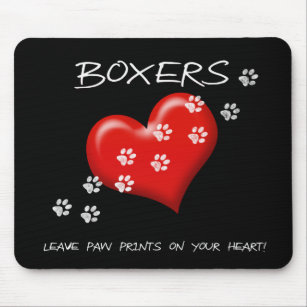 Boxers Leave Paw Prints Mouse Mat