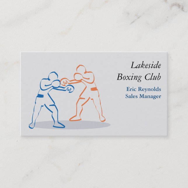 Boxers Orange Blue Business Card (Front)