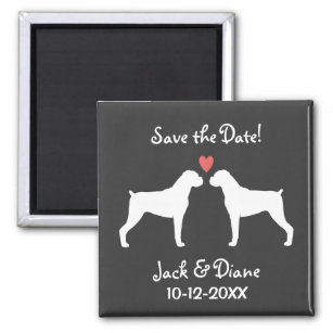 Boxers Wedding Save the Date Magnet