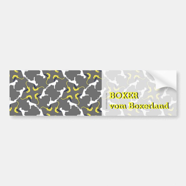 Boxerzüchter Aufkleber Bumper Sticker (Front)