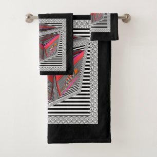 Boxes 3 Piece Ensemble Bath Towel Set