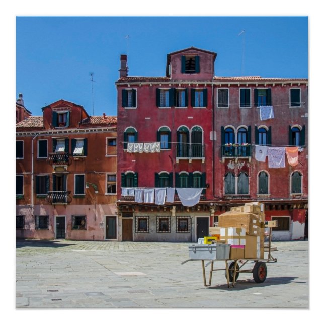 Boxes delivery in Venice Poster (Front)