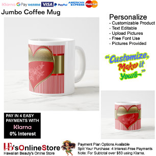 Boxes of Hearts Jumbo Specialty Mug