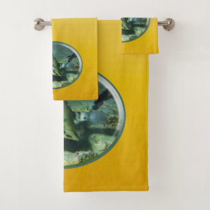 Boxfish - so Cute! Photograhic Design of Cowfish   Bath Towel Set